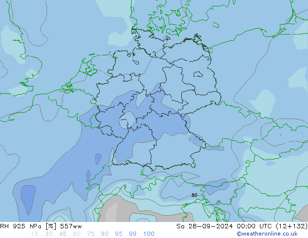 RH 925 гПа 557ww сб 28.09.2024 00 UTC