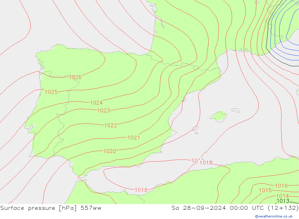 pression de l'air 557ww sam 28.09.2024 00 UTC