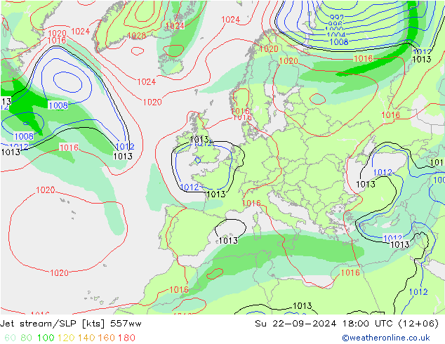 Corriente en chorro 557ww dom 22.09.2024 18 UTC