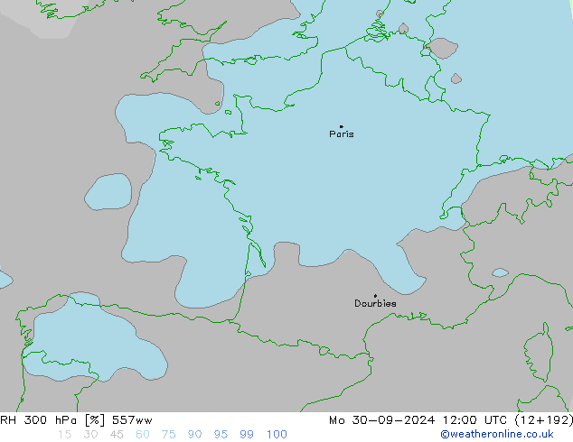 RV 300 hPa 557ww ma 30.09.2024 12 UTC