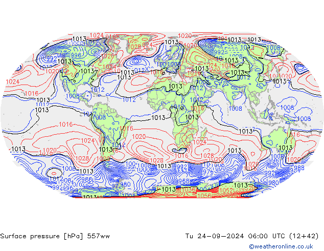 Luchtdruk (Grond) 557ww di 24.09.2024 06 UTC