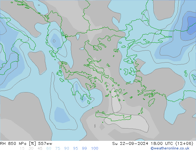 850 hPa Nispi Nem 557ww Paz 22.09.2024 18 UTC