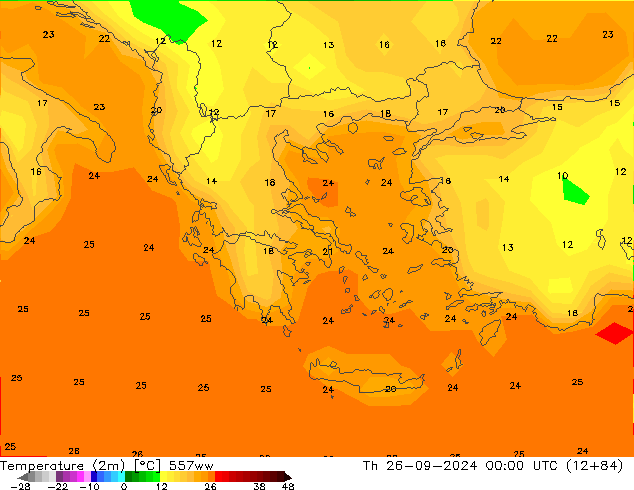 карта температуры 557ww чт 26.09.2024 00 UTC