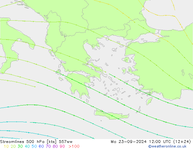 Stromlinien 500 hPa 557ww Mo 23.09.2024 12 UTC