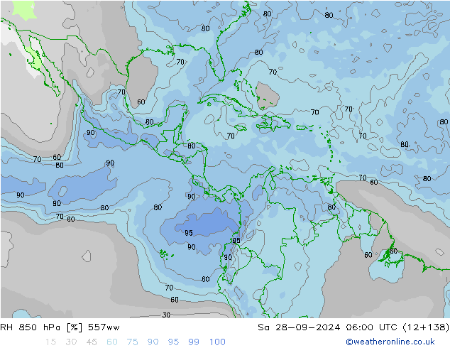 850 hPa Nispi Nem 557ww Cts 28.09.2024 06 UTC