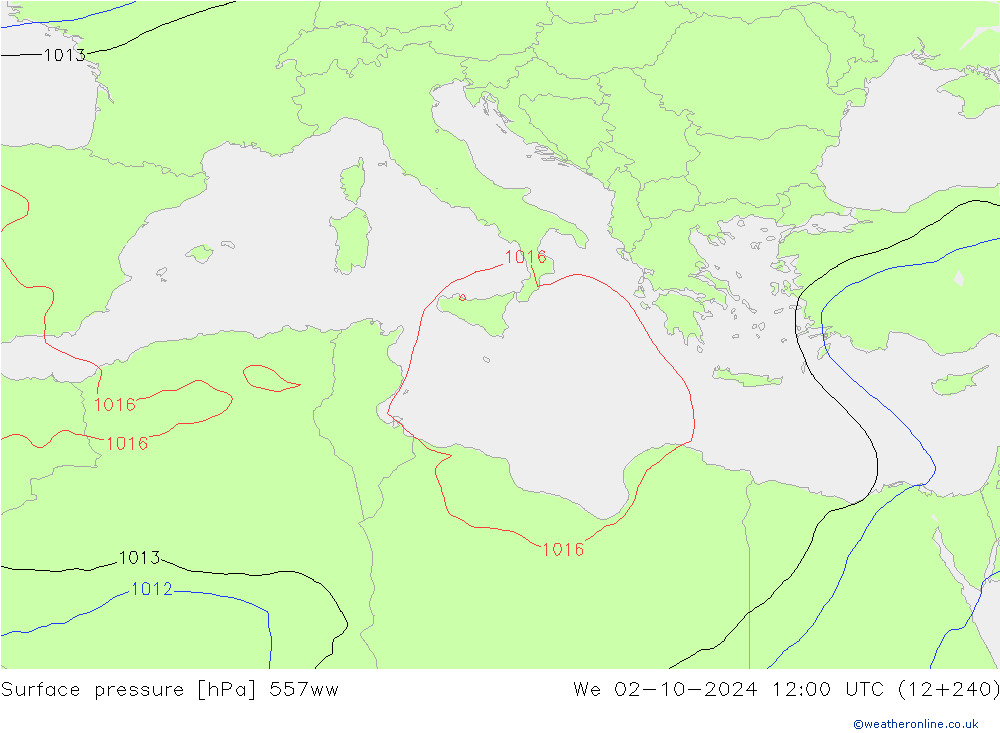 pression de l'air 557ww mer 02.10.2024 12 UTC