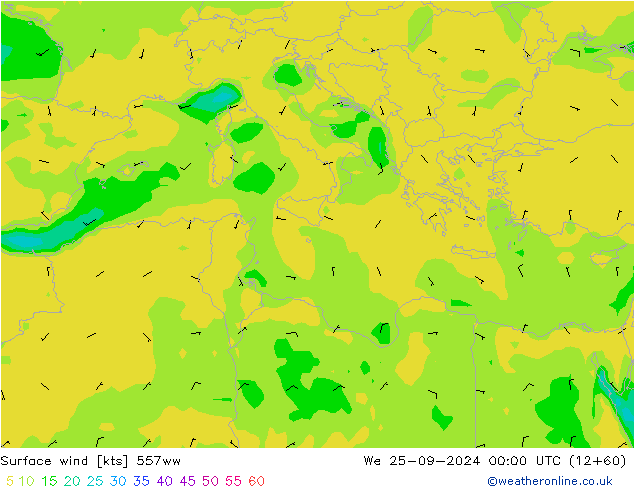 Bodenwind 557ww Mi 25.09.2024 00 UTC