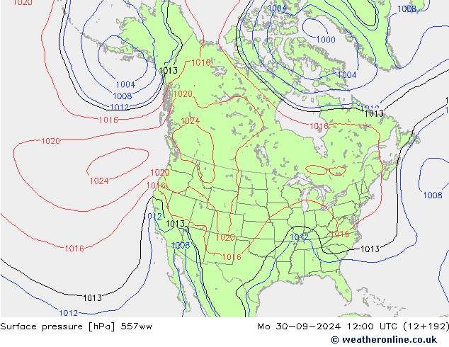 Atmosférický tlak 557ww Po 30.09.2024 12 UTC