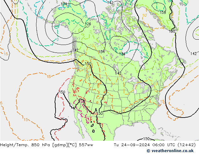 Height/Temp. 850 hPa 557ww  24.09.2024 06 UTC