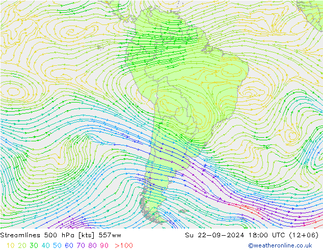 ветер 500 гПа 557ww Вс 22.09.2024 18 UTC