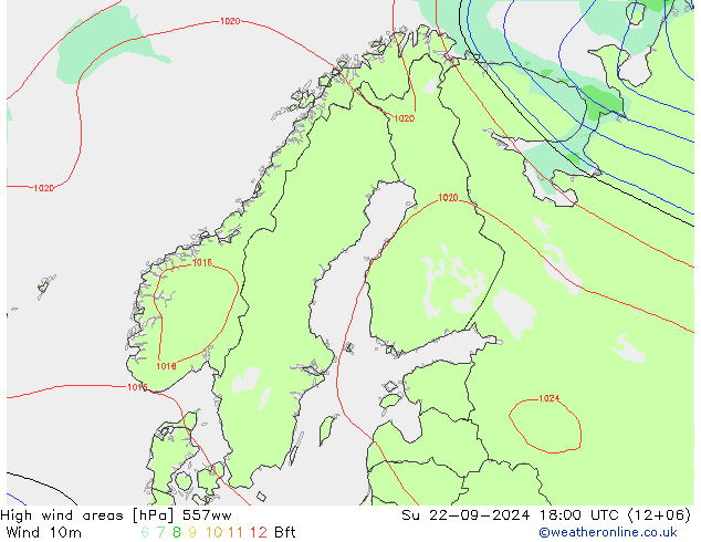 High wind areas 557ww  22.09.2024 18 UTC