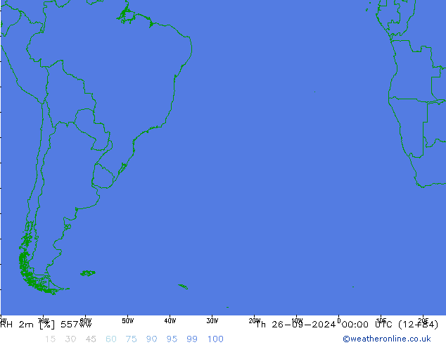 Humidité rel. 2m 557ww jeu 26.09.2024 00 UTC