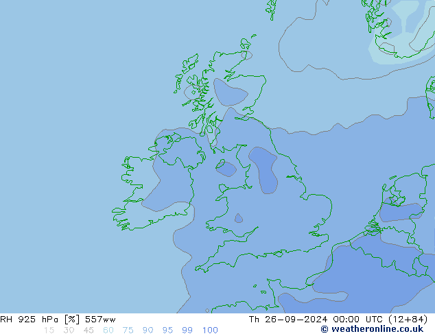 RH 925 hPa 557ww Qui 26.09.2024 00 UTC