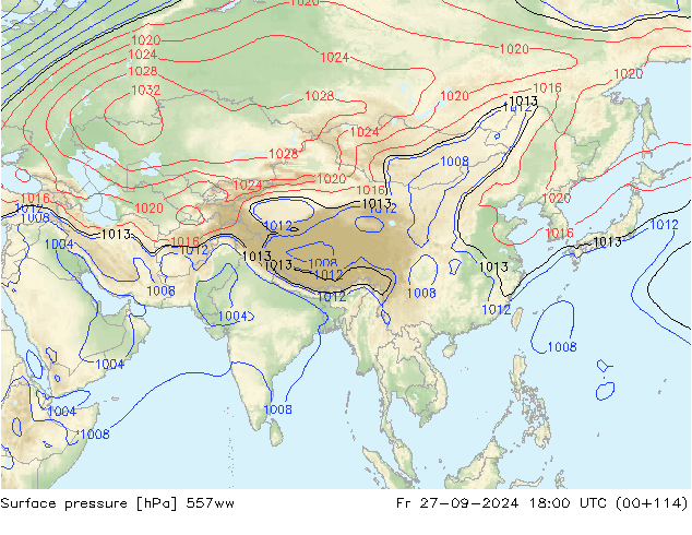 Atmosférický tlak 557ww Pá 27.09.2024 18 UTC