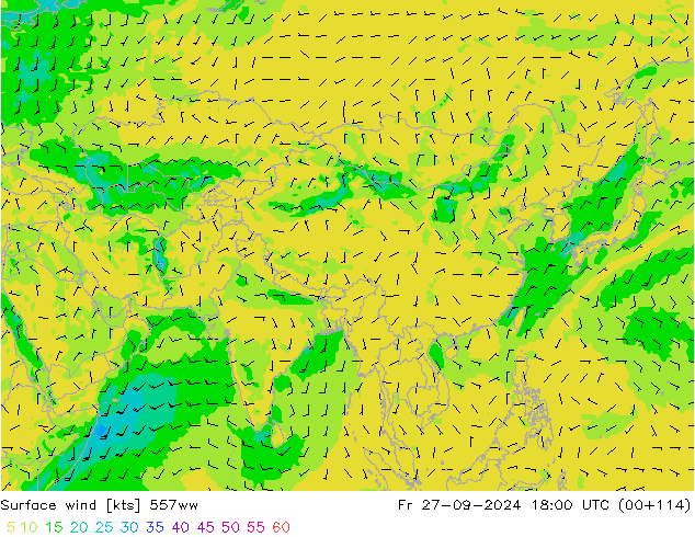 Viento 10 m 557ww vie 27.09.2024 18 UTC