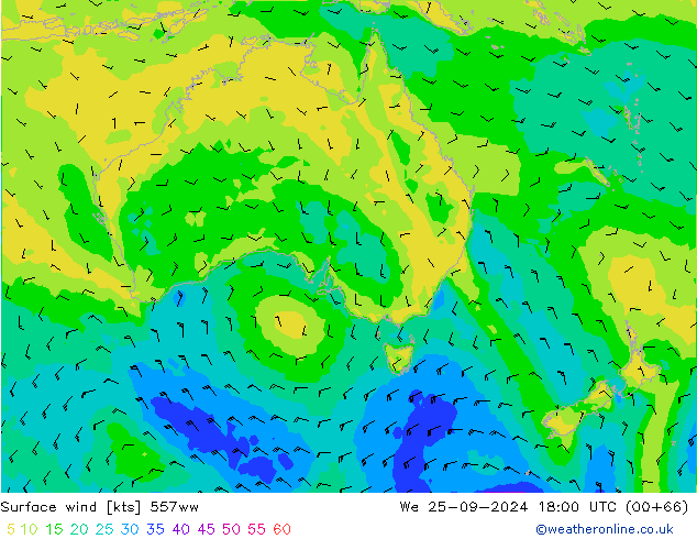 Surface wind 557ww We 25.09.2024 18 UTC