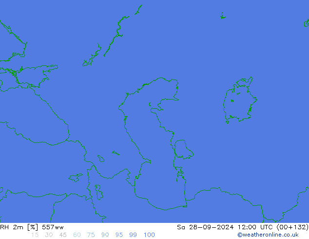 Humedad rel. 2m 557ww sáb 28.09.2024 12 UTC