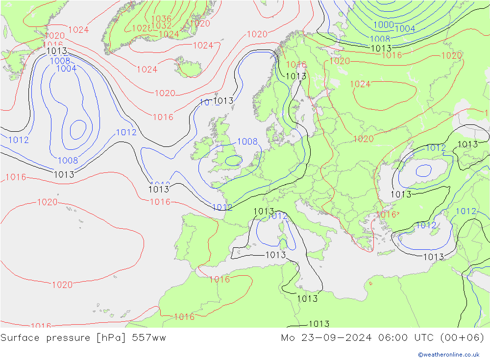 приземное давление 557ww пн 23.09.2024 06 UTC