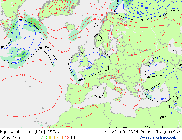 High wind areas 557ww Seg 23.09.2024 00 UTC