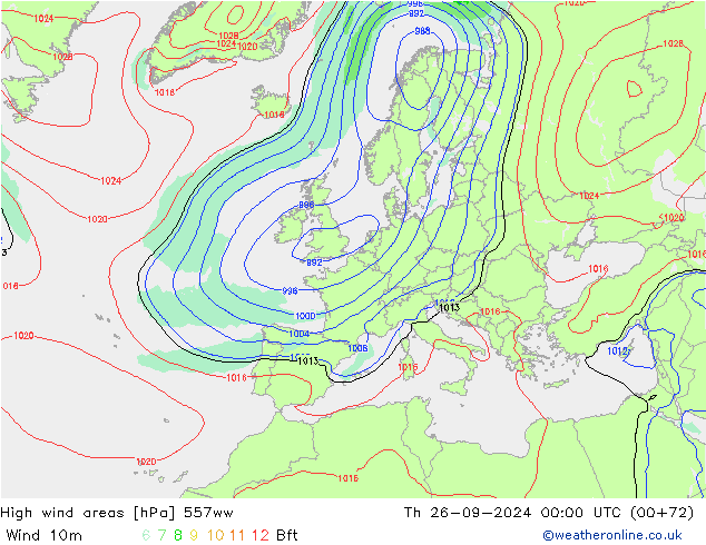 High wind areas 557ww  26.09.2024 00 UTC