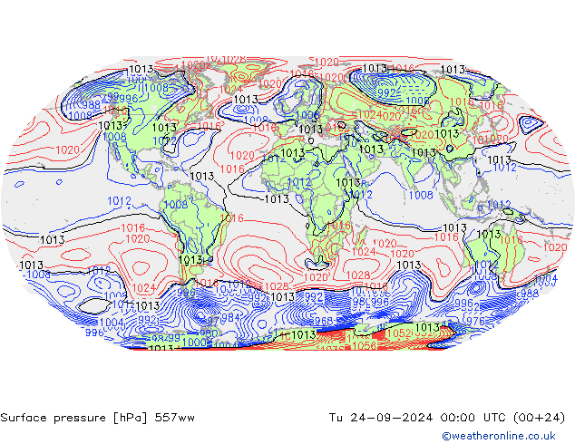 Luchtdruk (Grond) 557ww di 24.09.2024 00 UTC