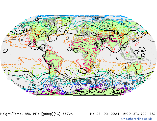 Height/Temp. 850 hPa 557ww  23.09.2024 18 UTC