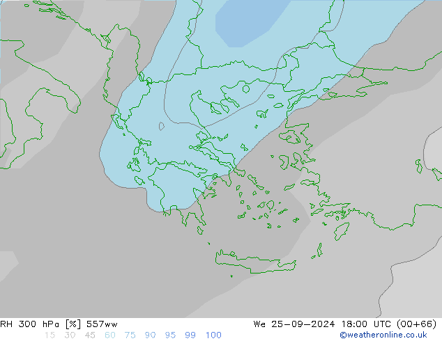 RH 300 hPa 557ww St 25.09.2024 18 UTC