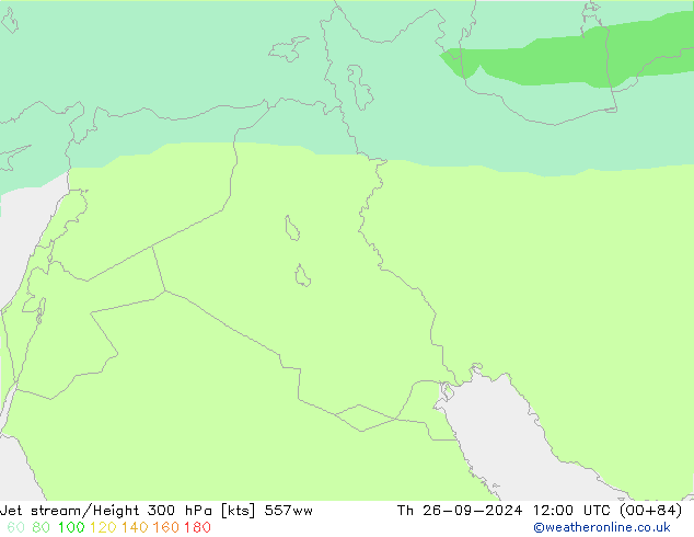 Jet stream/Height 300 hPa 557ww Th 26.09.2024 12 UTC