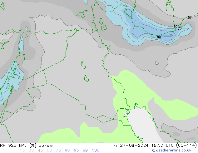 RH 925 hPa 557ww ven 27.09.2024 18 UTC