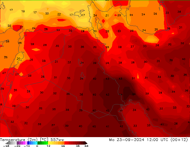 Temperatura (2m) 557ww lun 23.09.2024 12 UTC