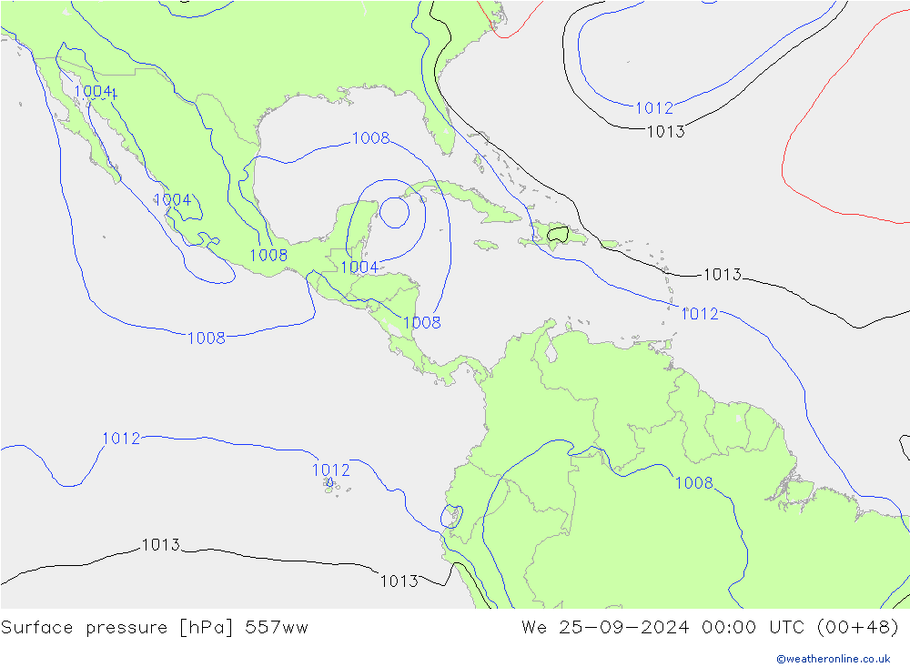 ciśnienie 557ww śro. 25.09.2024 00 UTC