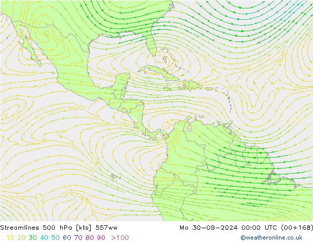 Streamlines 500 hPa 557ww Mo 30.09.2024 00 UTC