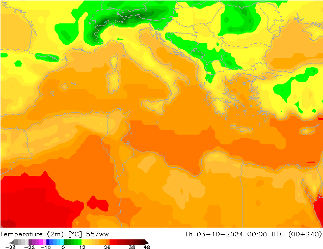 карта температуры 557ww чт 03.10.2024 00 UTC