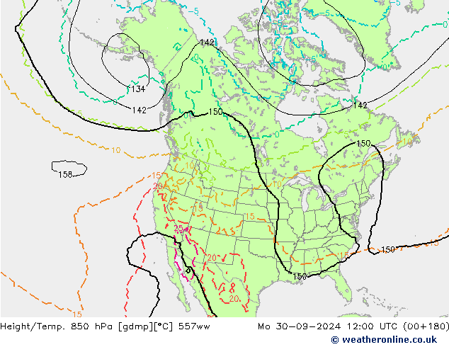 Yükseklik/Sıc. 850 hPa 557ww Pzt 30.09.2024 12 UTC