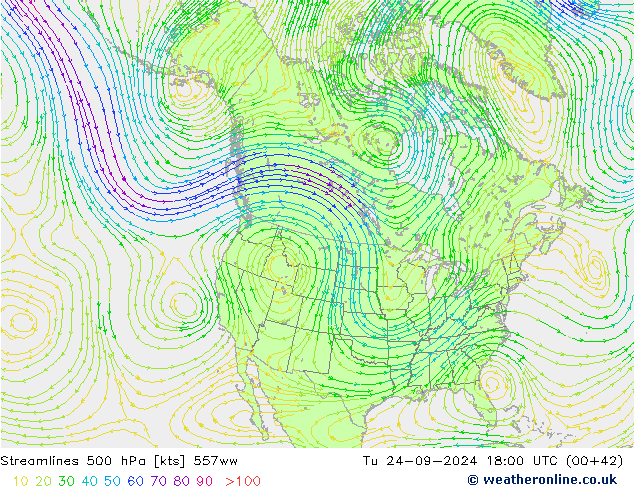 Ligne de courant 500 hPa 557ww mar 24.09.2024 18 UTC