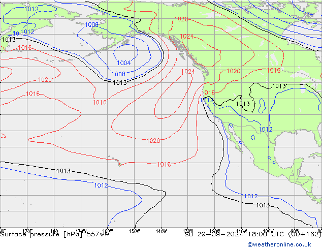 Surface pressure 557ww Su 29.09.2024 18 UTC