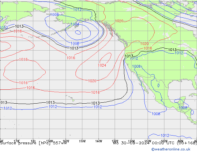 Presión superficial 557ww lun 30.09.2024 00 UTC