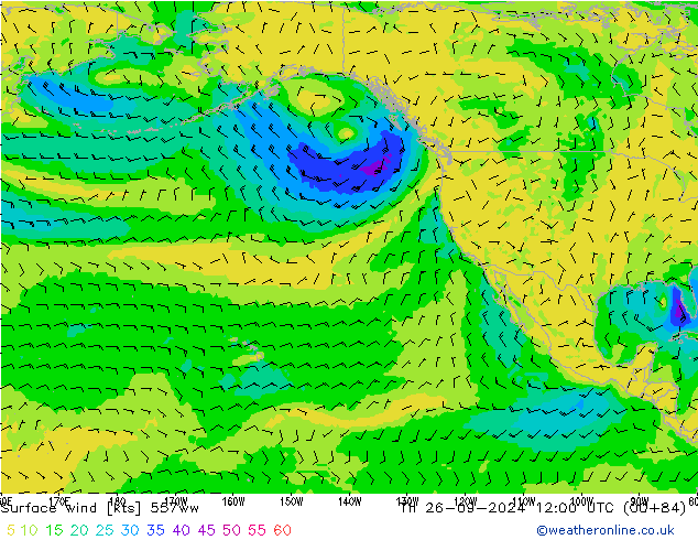 Surface wind 557ww Th 26.09.2024 12 UTC