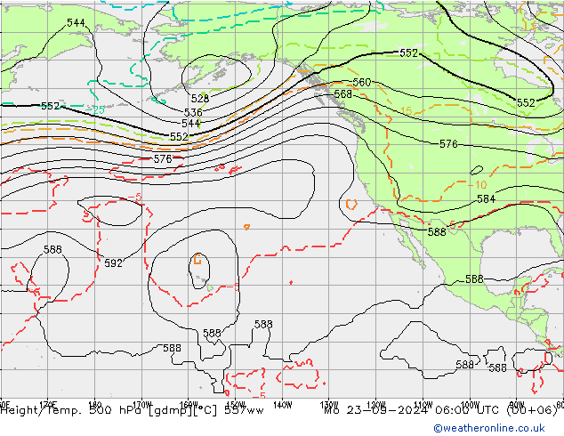 Height/Temp. 500 hPa 557ww Mo 23.09.2024 06 UTC