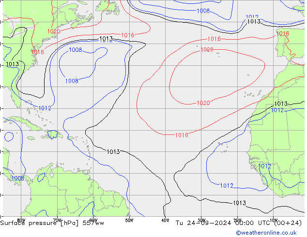 Luchtdruk (Grond) 557ww di 24.09.2024 00 UTC