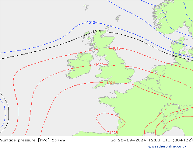 Surface pressure 557ww Sa 28.09.2024 12 UTC