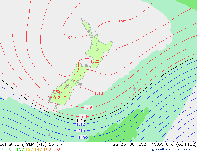 Jet stream/SLP 557ww Su 29.09.2024 18 UTC