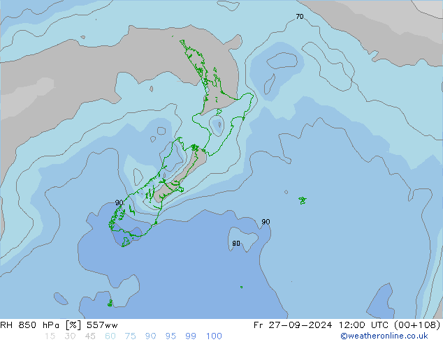 RH 850 hPa 557ww Sex 27.09.2024 12 UTC