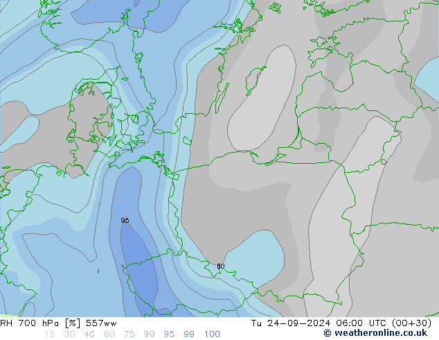 700 hPa Nispi Nem 557ww Sa 24.09.2024 06 UTC