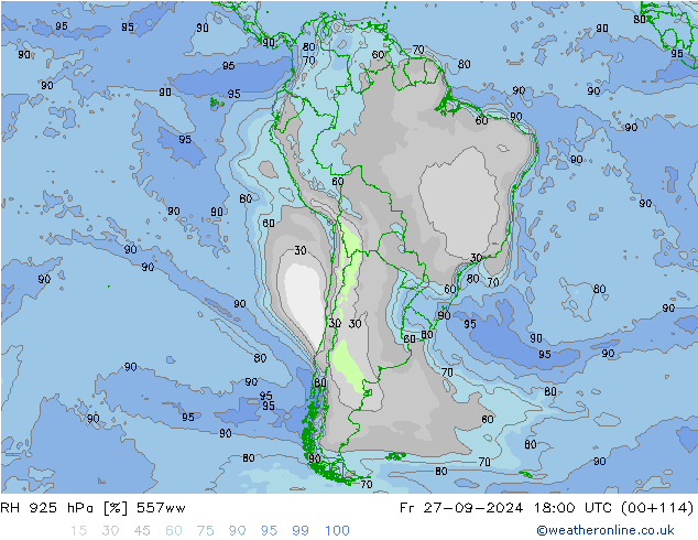 RH 925 hPa 557ww Pá 27.09.2024 18 UTC