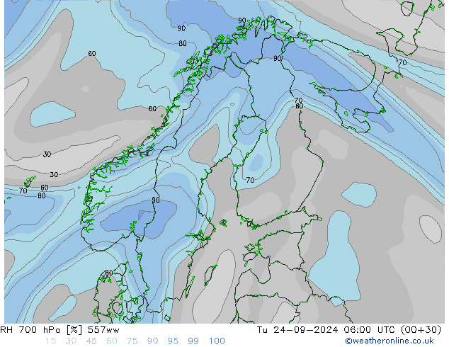 RV 700 hPa 557ww di 24.09.2024 06 UTC