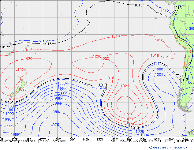 Luchtdruk (Grond) 557ww zo 29.09.2024 06 UTC