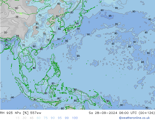 RH 925 hPa 557ww Sa 28.09.2024 06 UTC