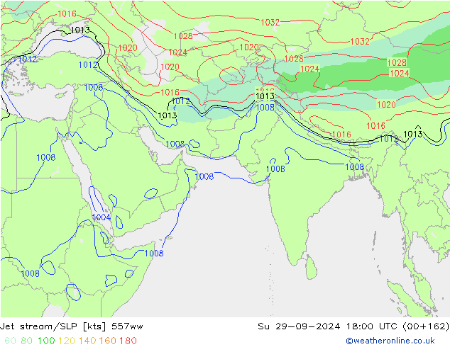 Jet stream/SLP 557ww Ne 29.09.2024 18 UTC