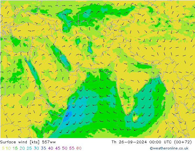 Vento 10 m 557ww Qui 26.09.2024 00 UTC